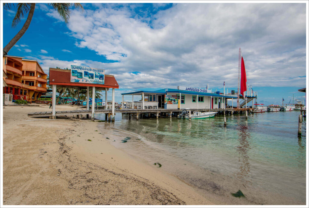 Diving Business on a San Pedro hotel beach